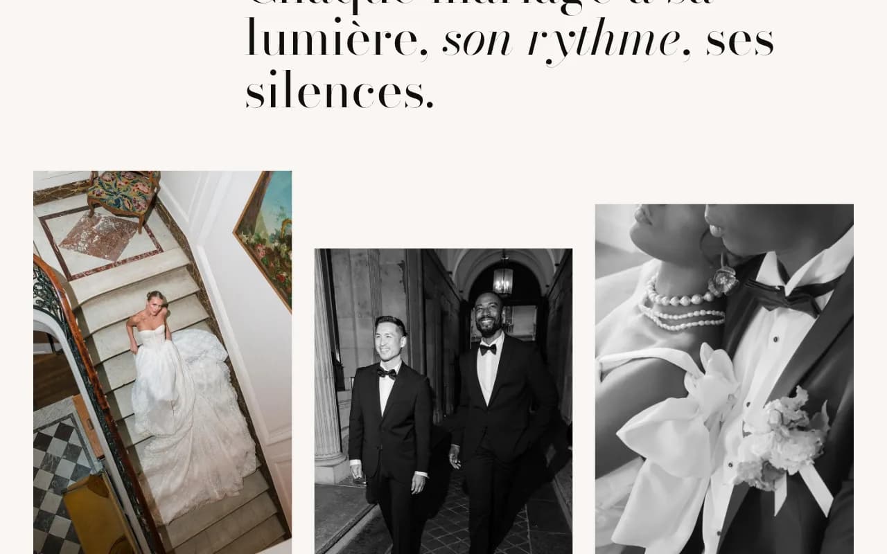 Wedding photography portfolio on the Angelo Moreira Films site